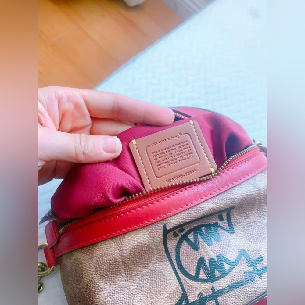 Coach Trendy graffiti designer Signature‎ Monogram Retro fanny style belt bag - Picture 14 of 15